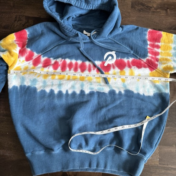 Spiritual Gangster Pelaton Collab Blue Tie Dye Hooded Sweatshirt Medium - Picture 7 of 10